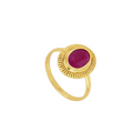 Anillo Calcedonia fucsia