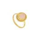 Anillo calcedonia rosa