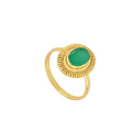 Anillo calcedonia verde