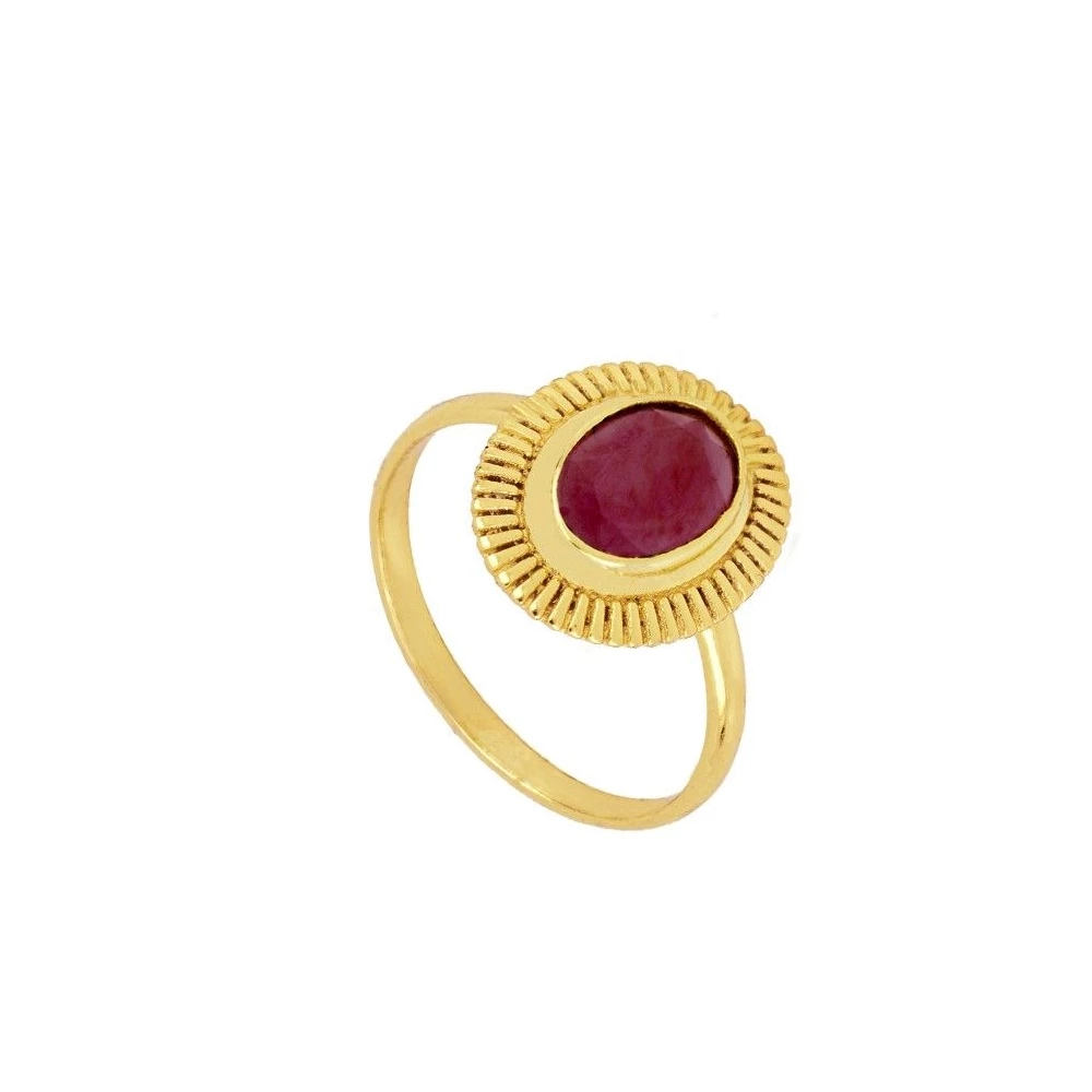 Anillo granate de Mozambique
