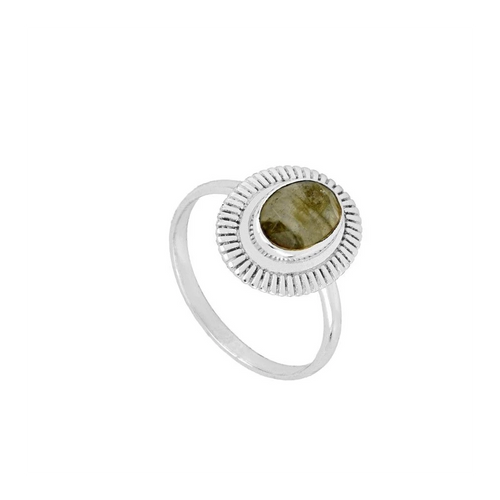 Anillo labradorita