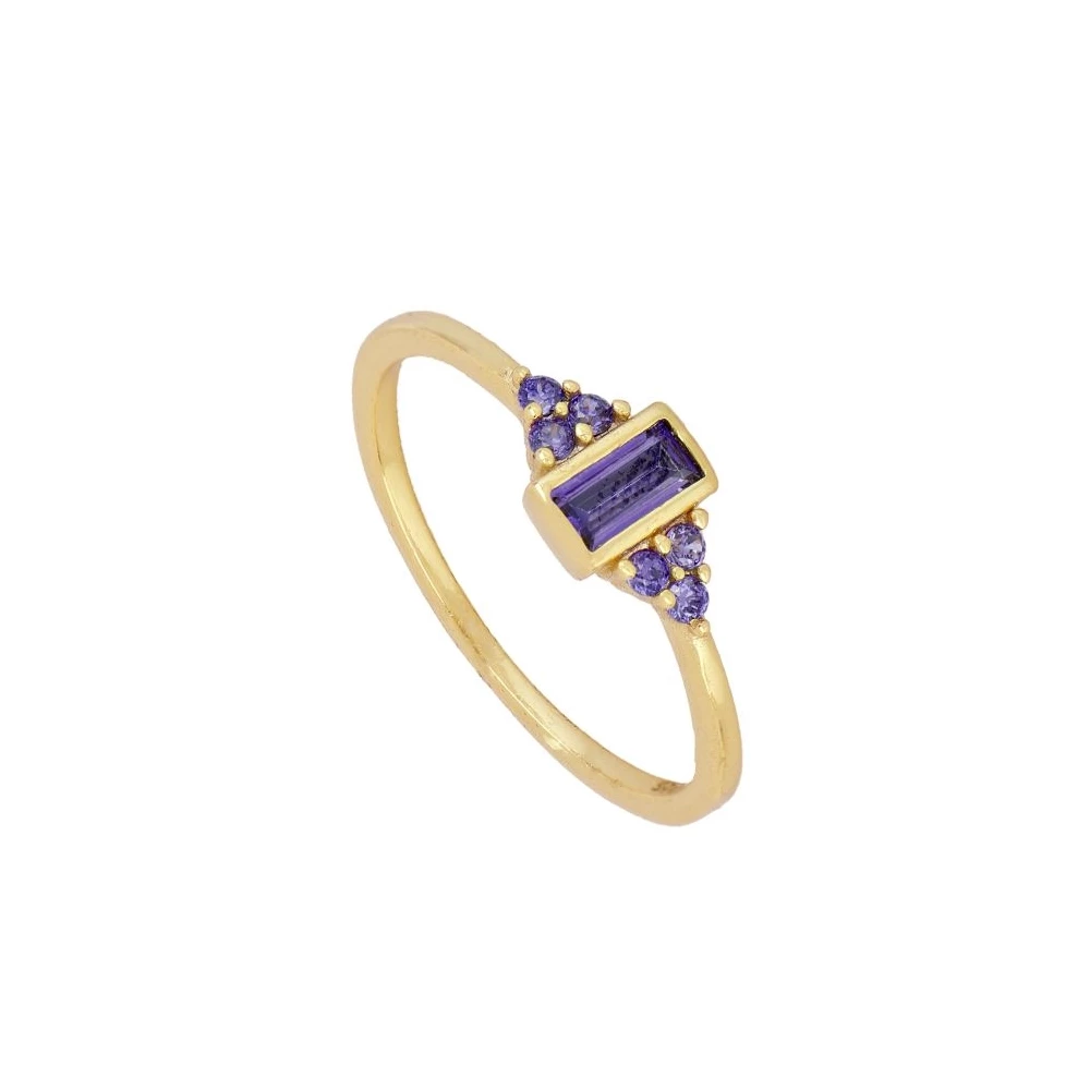 Anillo piedra central