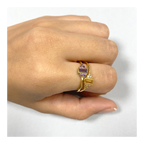 Anillo piedra central