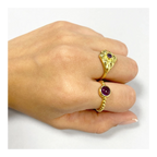 Anillo rombo amatista
