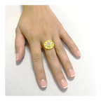 Anillo calcedonia con amazonitas
