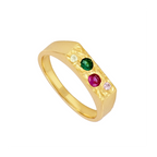 Anillo lingote circonitas