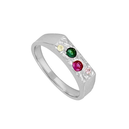 Anillo lingote circonitas