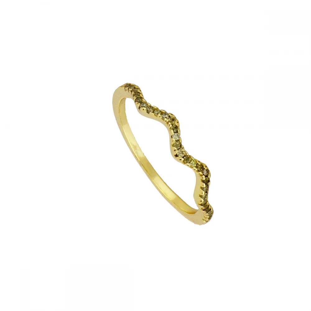 Anillo ondas verde