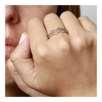 Anillo ondas ruby