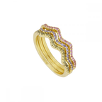 Anillo ondas ruby