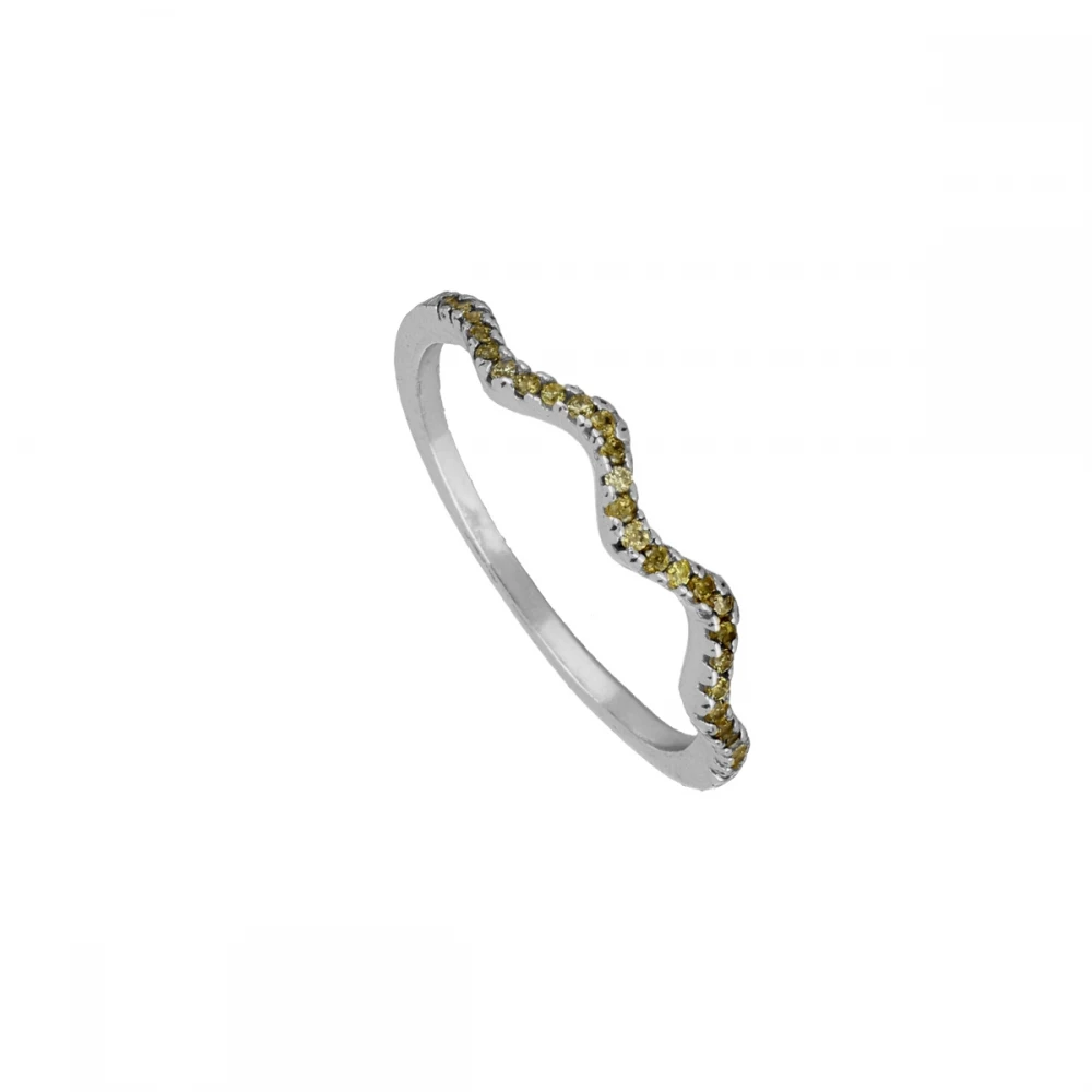 Anillo ondas verde