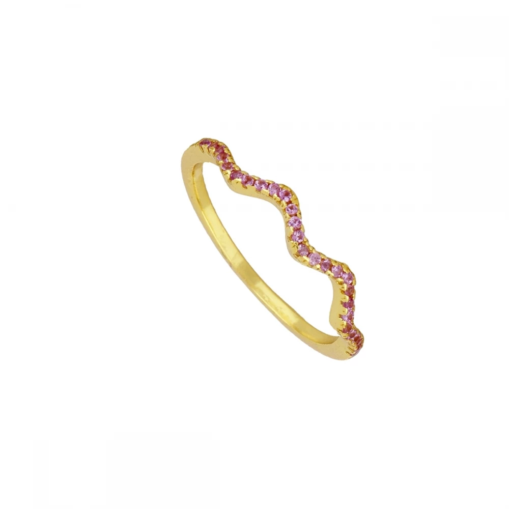 Anillo ondas ruby