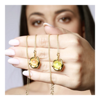 Collar circular piedra cristal