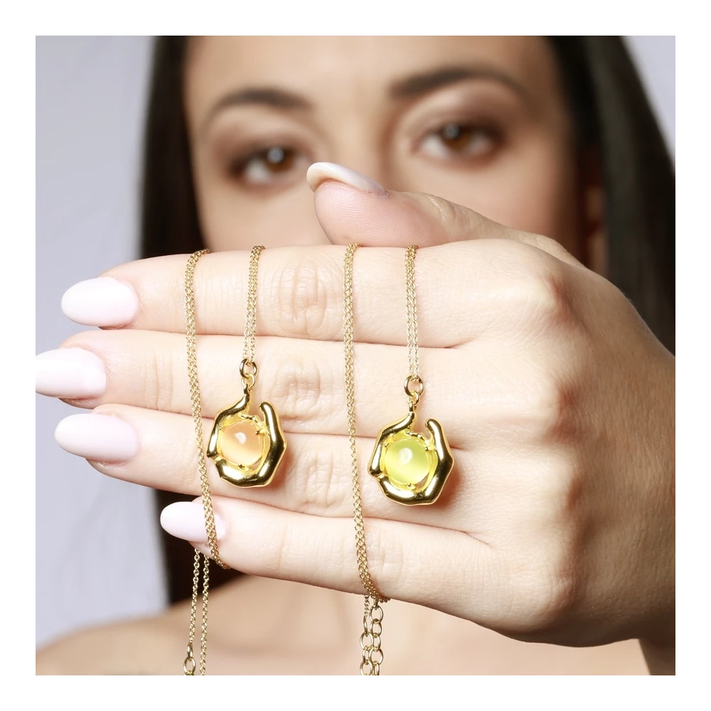 Collar circular piedra cristal