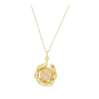 Collar circular piedra cristal