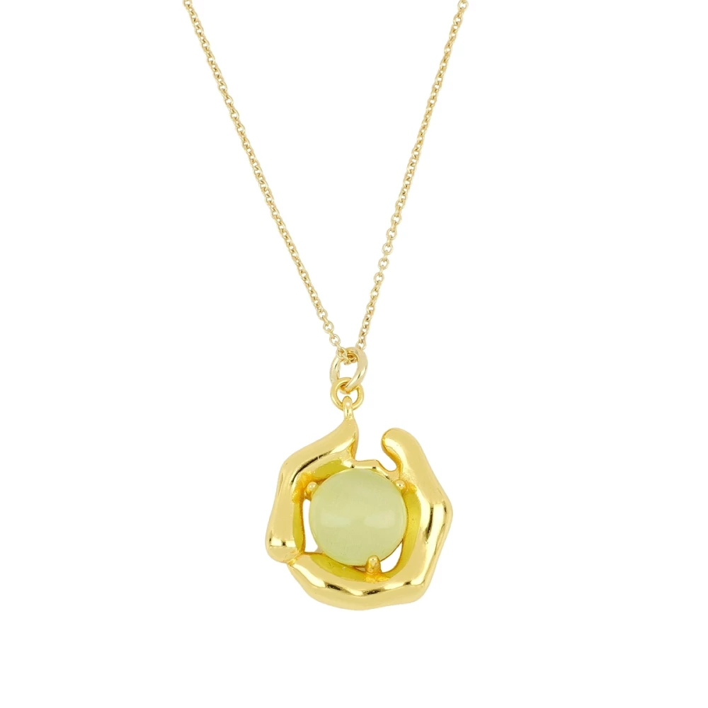 Collar circular piedra cristal