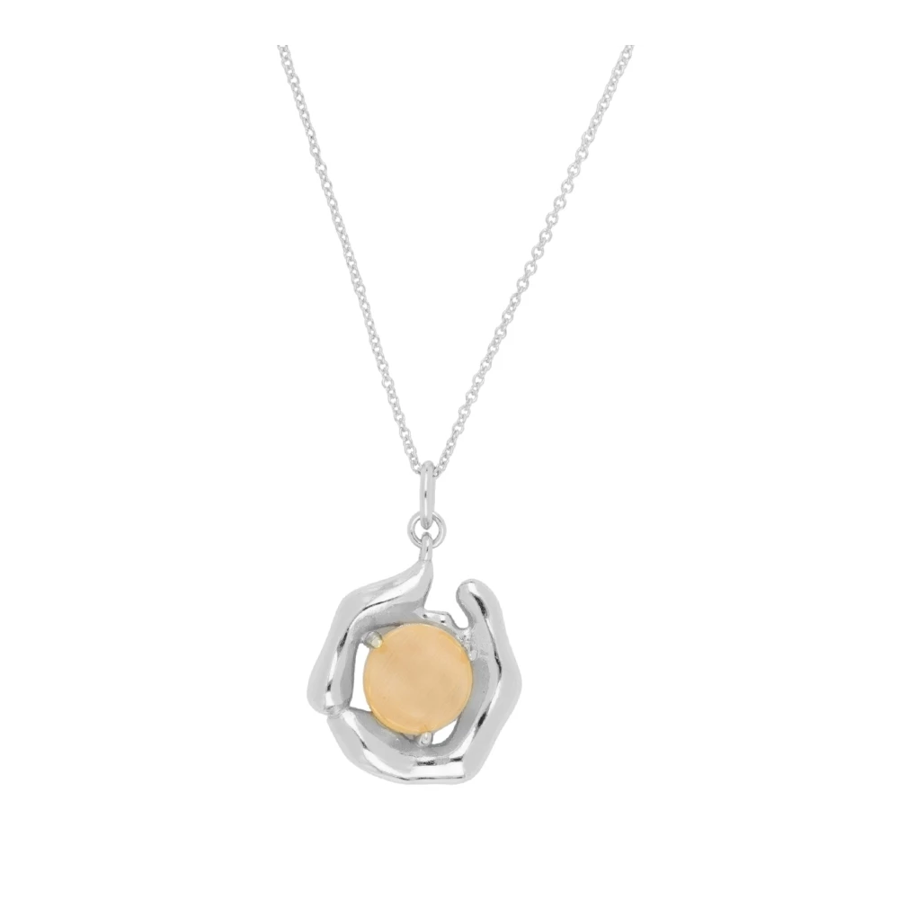 Collar circular piedra cristal