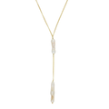 Collar de dos perlas blancas stick