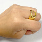 Anillo gota hueca