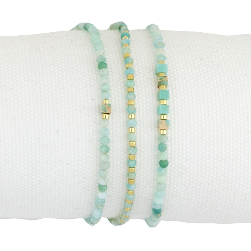 3 pulseras minerales
