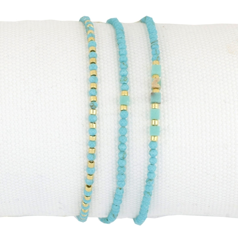 3 pulseras minerales