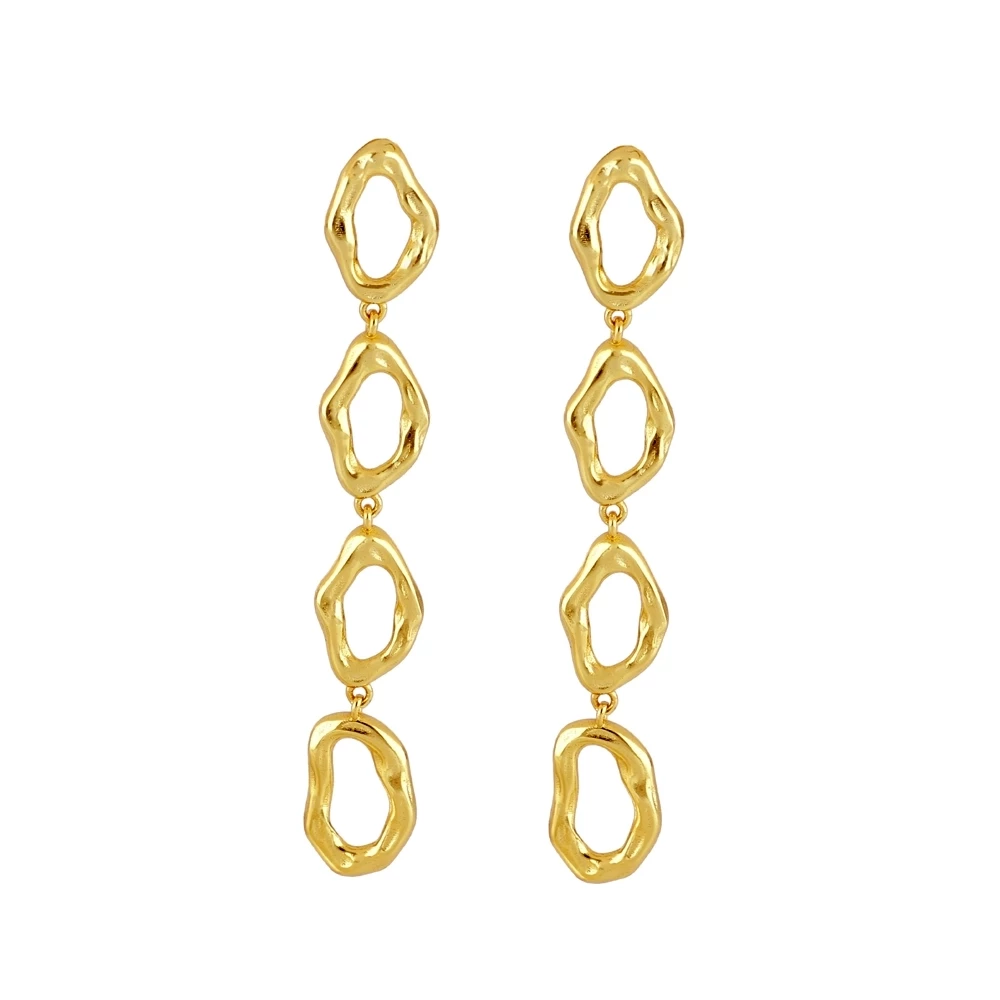 Pendientes óvalos huecos