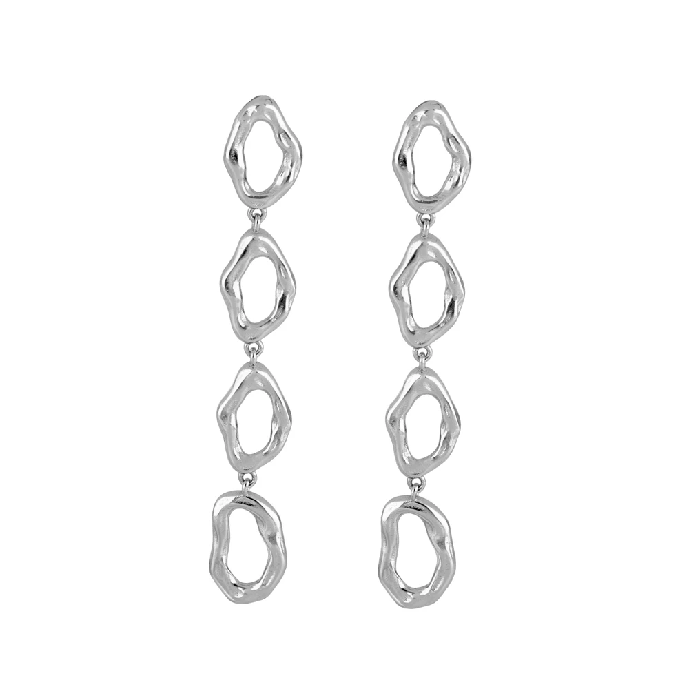 Pendientes óvalos huecos
