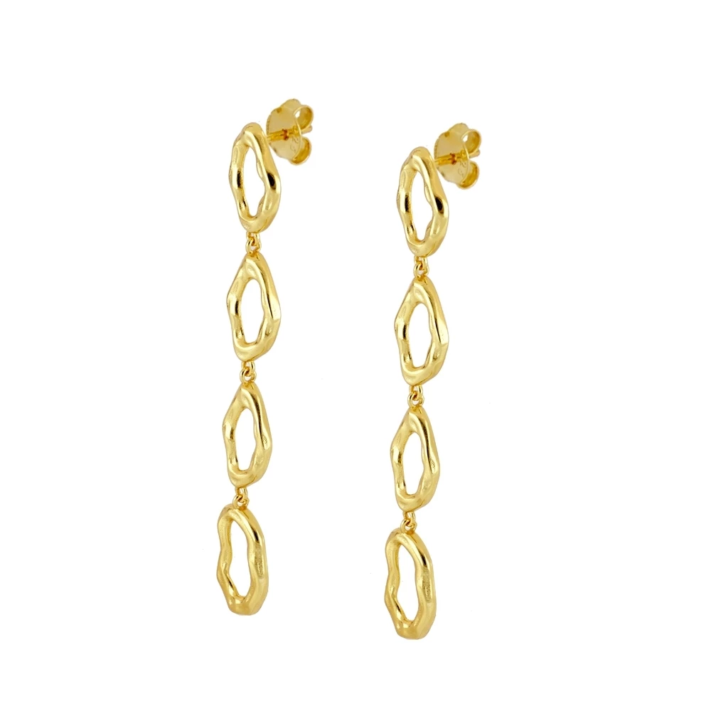 Pendientes óvalos huecos