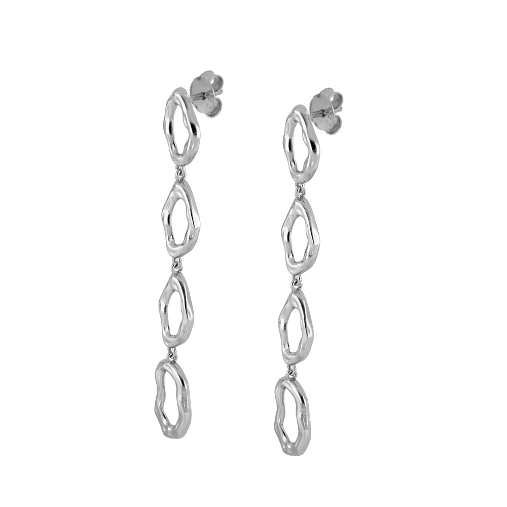 Pendientes óvalos huecos