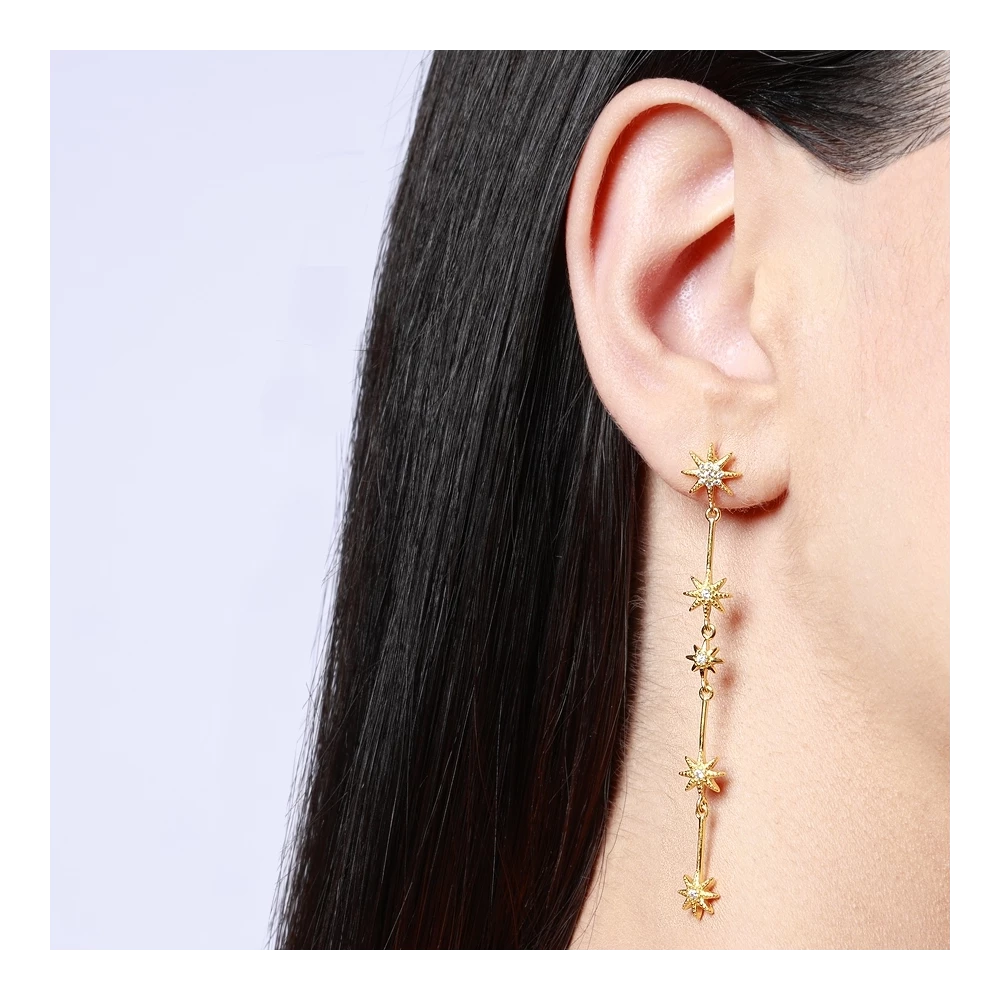 Pendientes estrellitas con circonitas